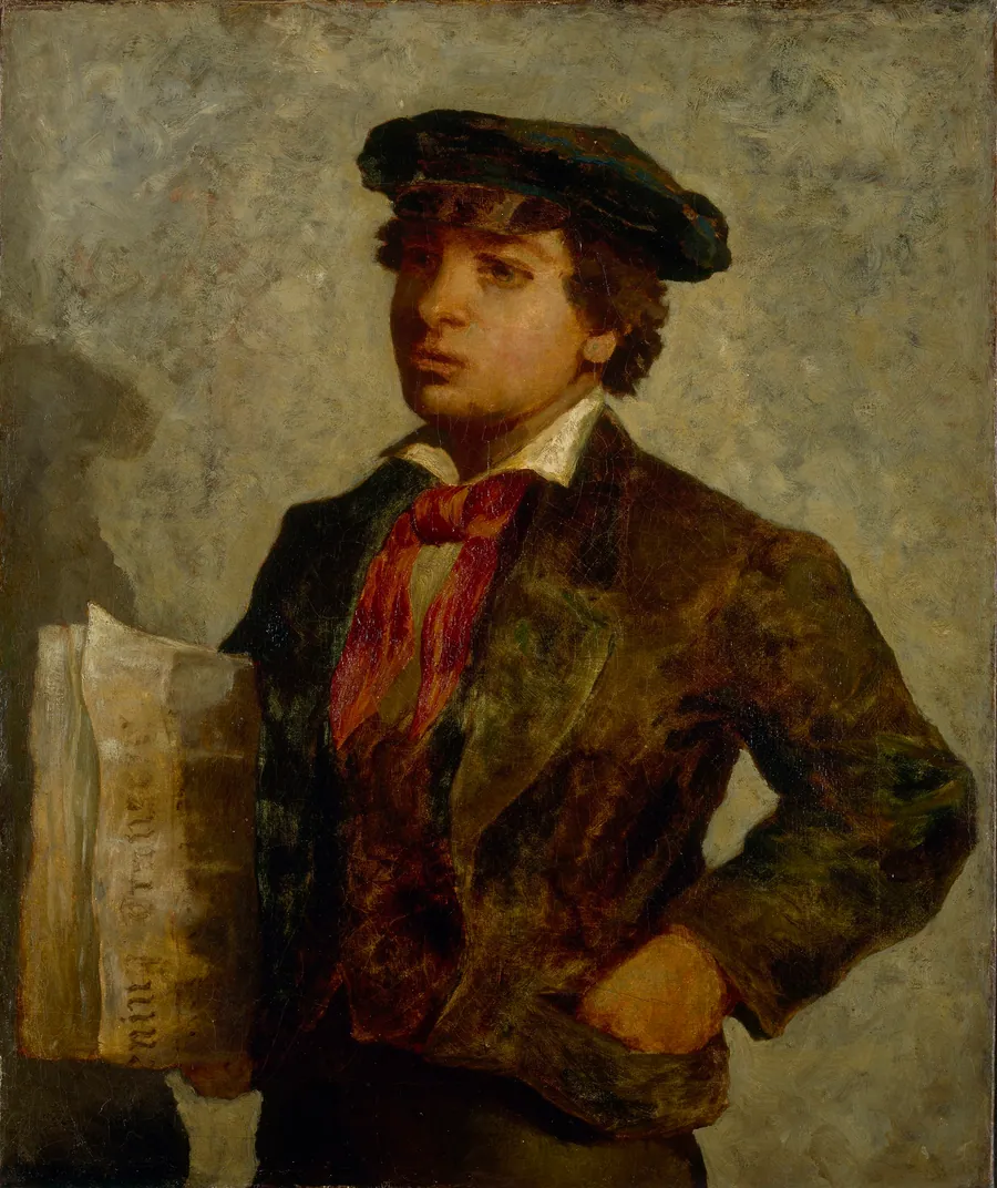 Newspaper Boy by Edward Mitchell Bannister, born St. Andrews, New Brunswick, Canada 1828-died Providence, RI 1901