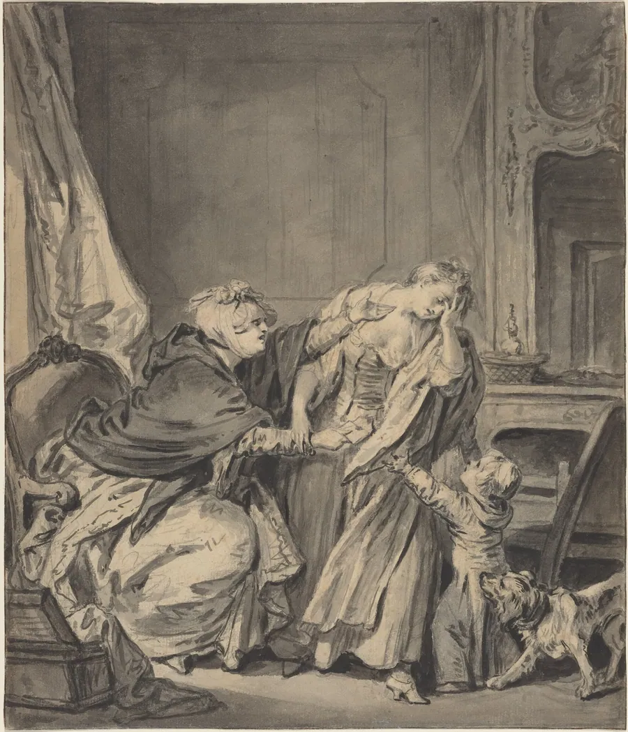 The Angry Mother by Jean-Baptiste Greuze