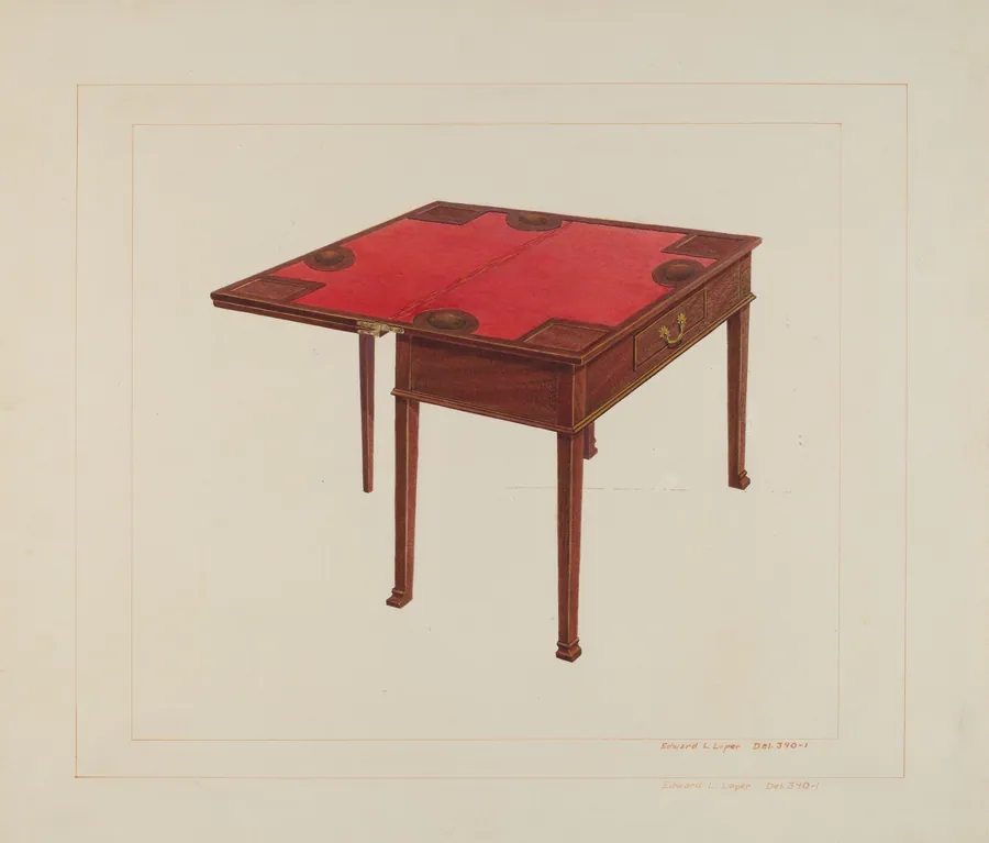 Three Leaf Gaming Table by Edward L. Loper