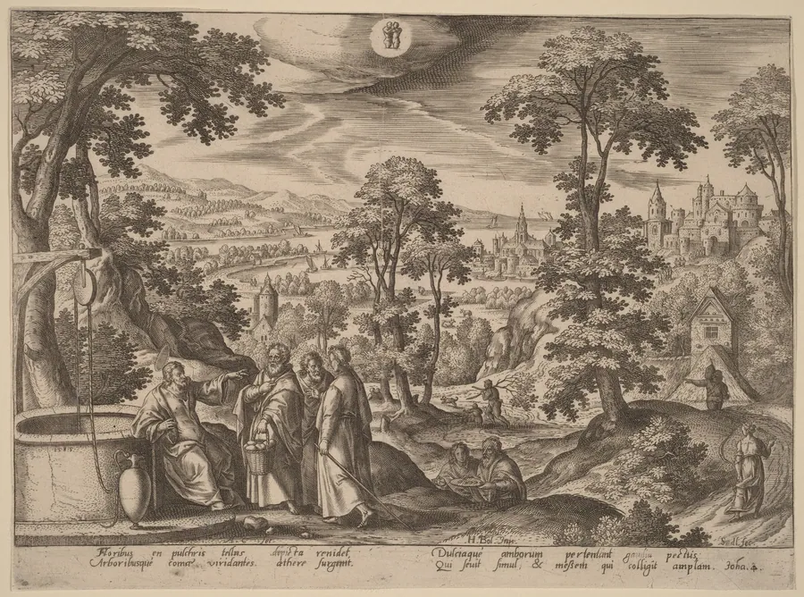 Christ and the Woman of Samaria by Adriaen Collaert