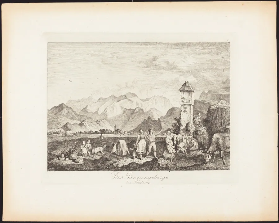 Das Tännengebirge bei Salzburg (The Tännengebirge near Salzburg) by Ludwig Richter