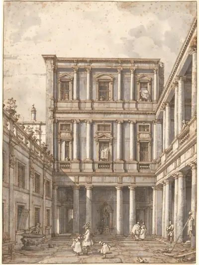 A Venetian Courtyard, in the Procuratie Nuove