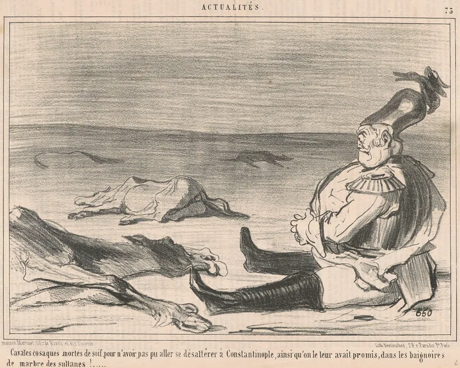 Cavales cosaques mortes de soif ... by Honoré Daumier