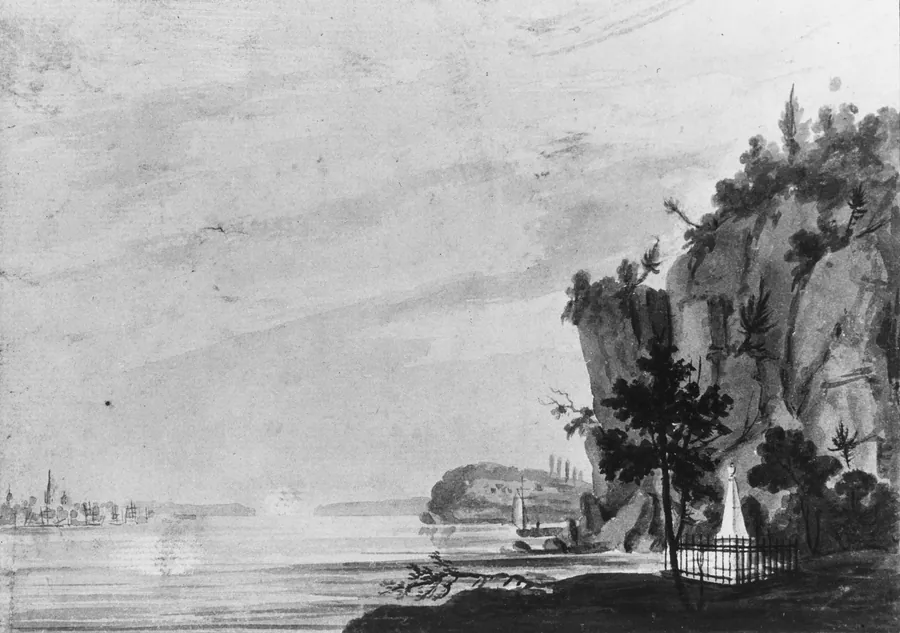 The Monument to Alexander Hamilton at Weehawken by Pavel Petrovich Svinin
