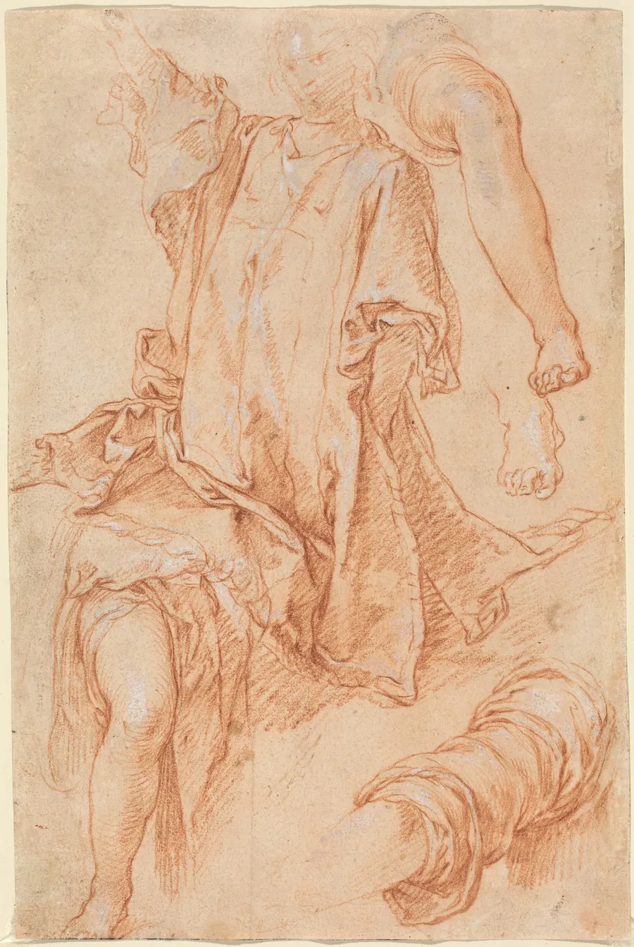 Studies of Legs and Drapery [recto] by Abraham Bloemaert