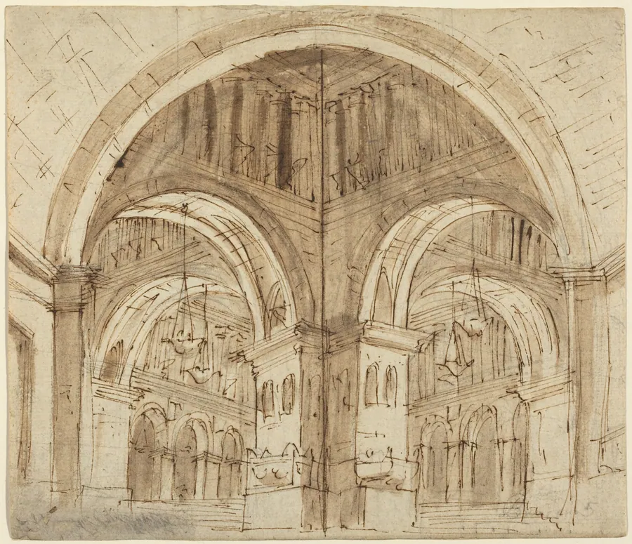 Design for a Vaulted Hall by Lorenzo Sacchetti