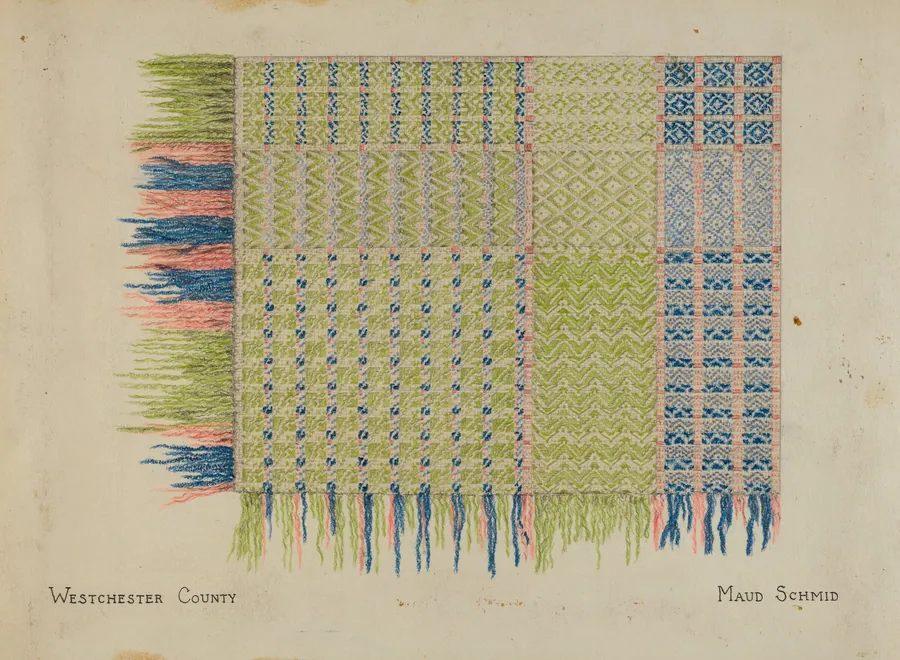 Handwoven Coverlet by Maud Schmid