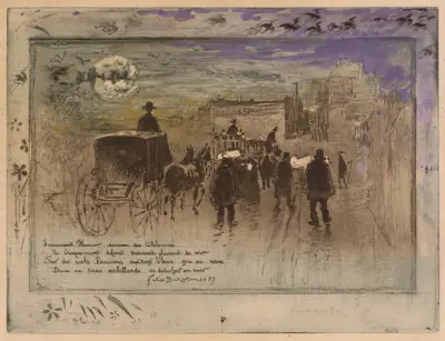 Funeral Procession on the Boulevard de Clichy