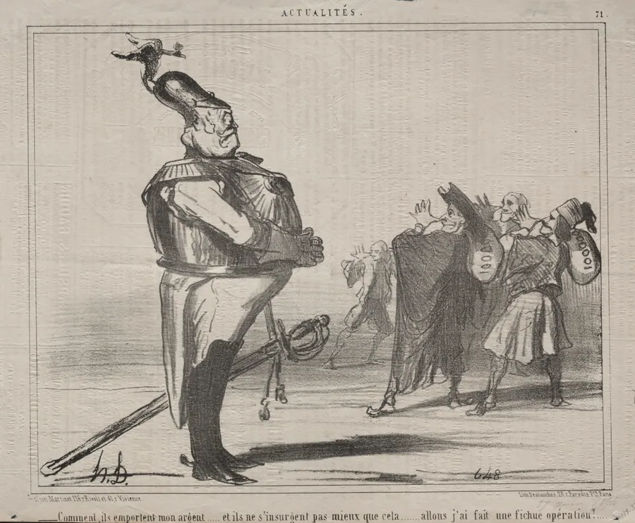 Why are they taking away my money... by Honoré Daumier