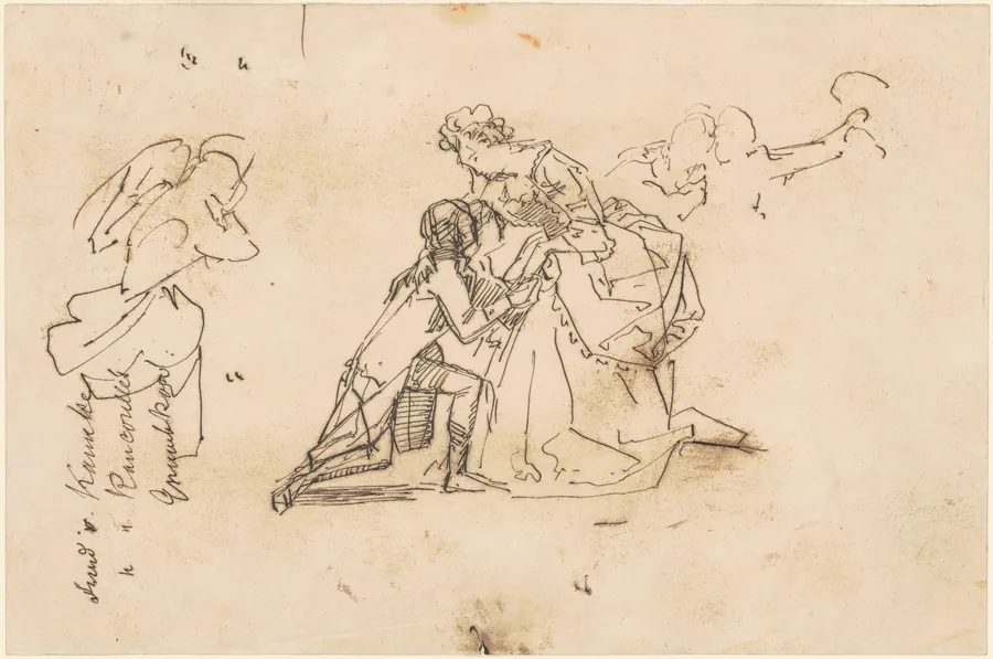 Study for "The Return of King Friedrich II from Küstrin" by Emanuel Gottlieb Leutze