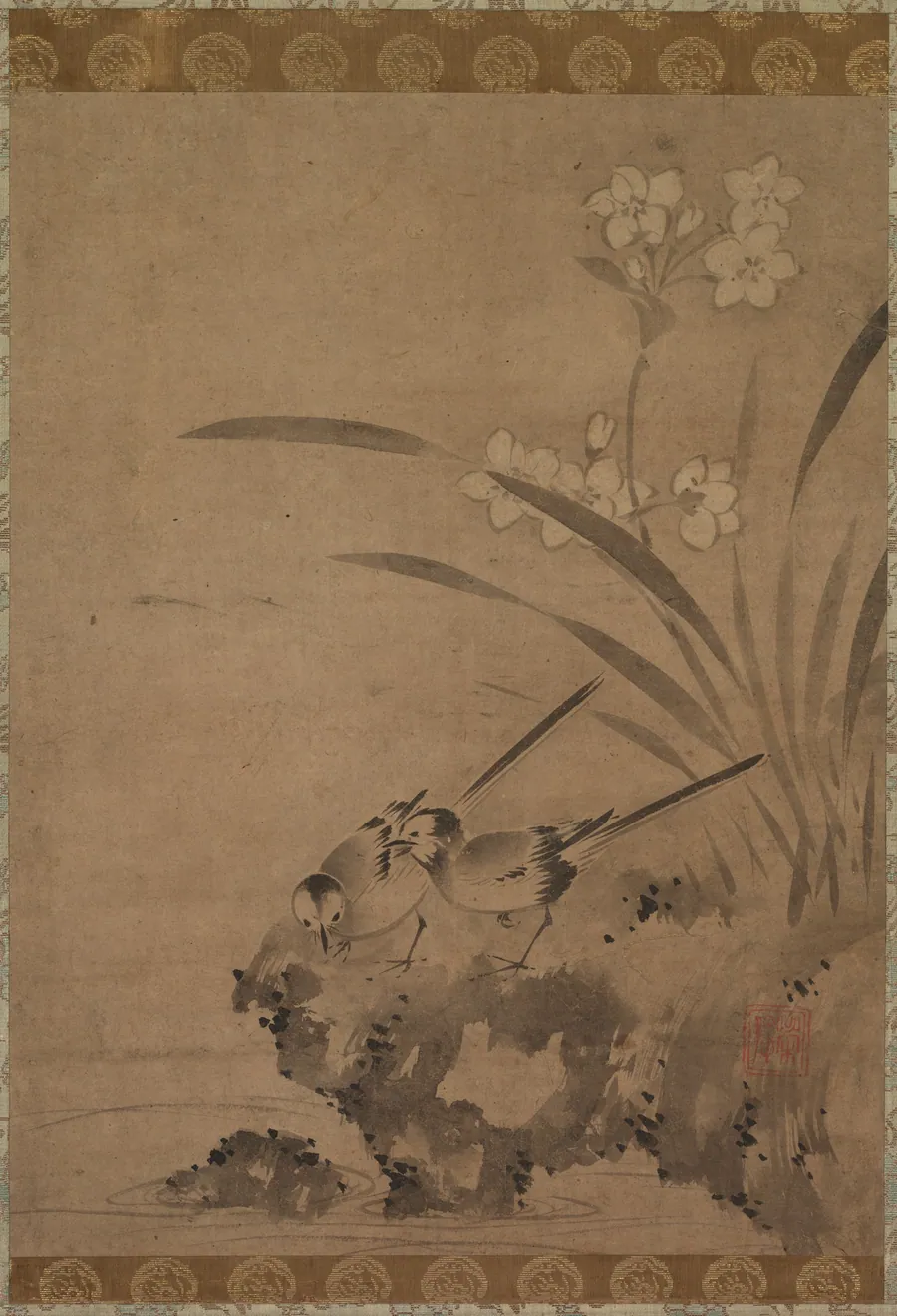 Wagtails and Narcissus by Eison