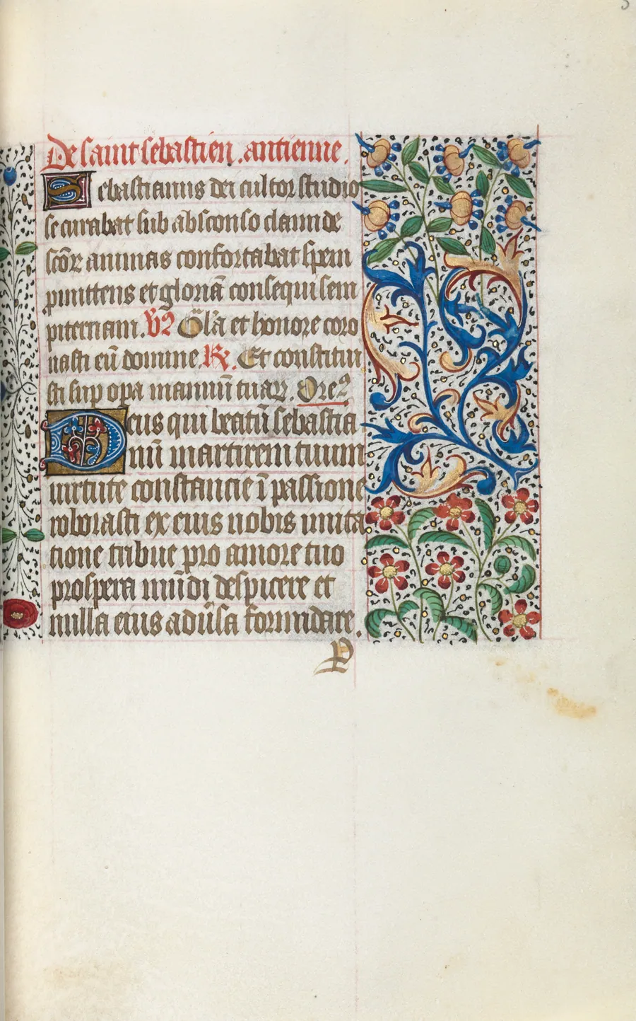 Book of Hours (Use of Rouen): fol. 52r by Master of the Geneva Latini