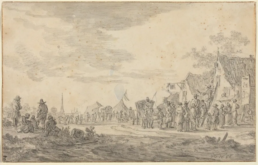 Village Fair by Jan van Goyen