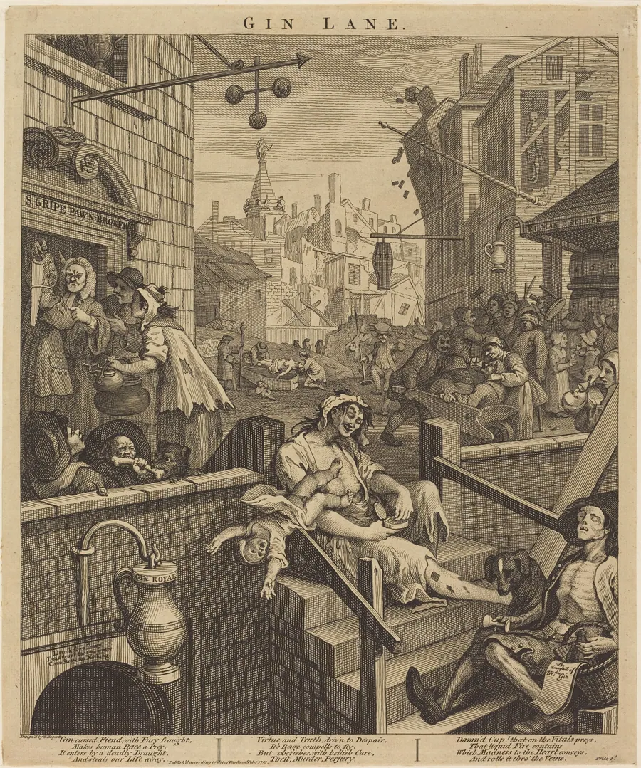 Gin Lane by William Hogarth