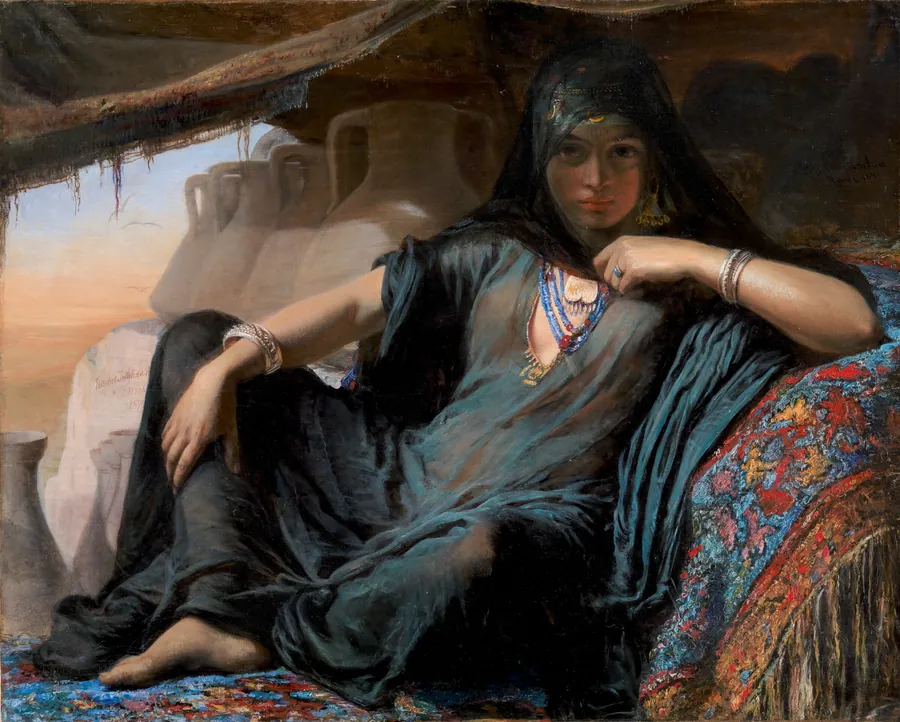 En ægyptisk pottesælgerske ved Gizeh by Elisabeth Jerichau Baumann