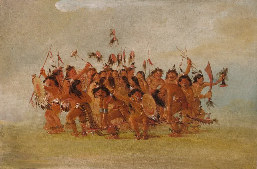 Scalp Dance, Mouth of the Teton River by George Catlin, born Wilkes-Barre, PA 1796-died Jersey City, NJ 1872