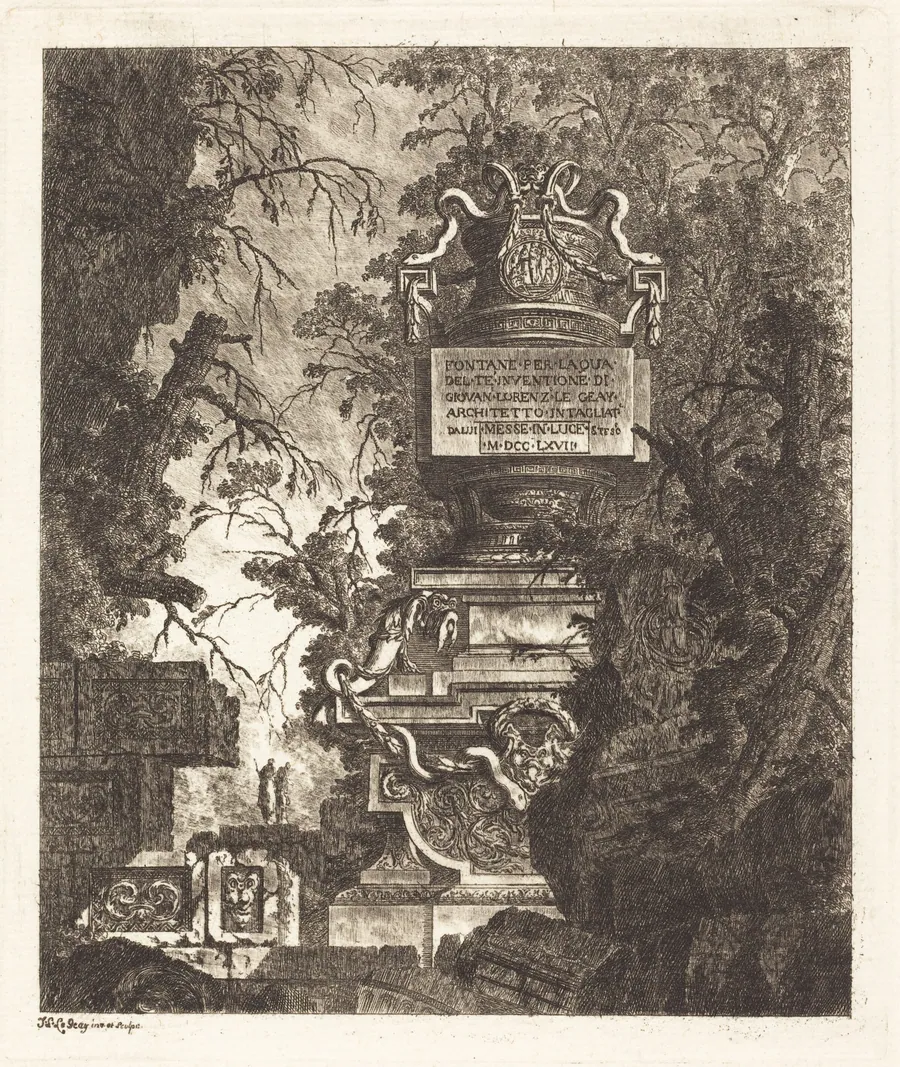Frontispiece for "Fountains" by Jean-Laurent Legeay