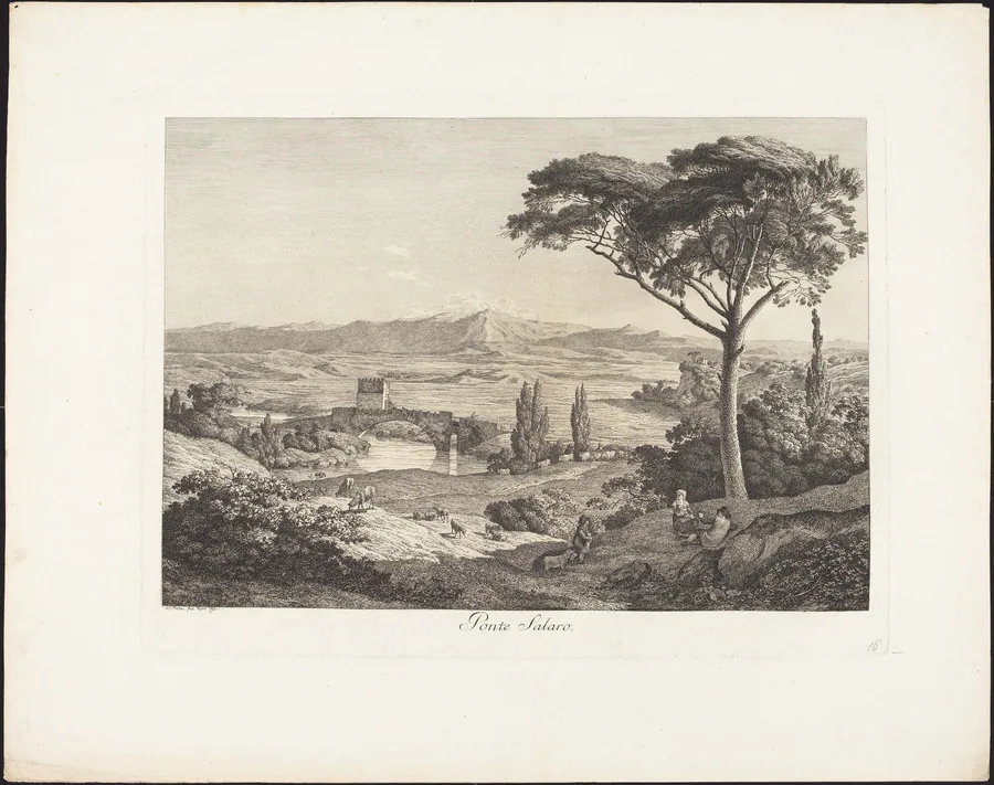 Il ponte Salaro by Jacob Wilhelm Mechau