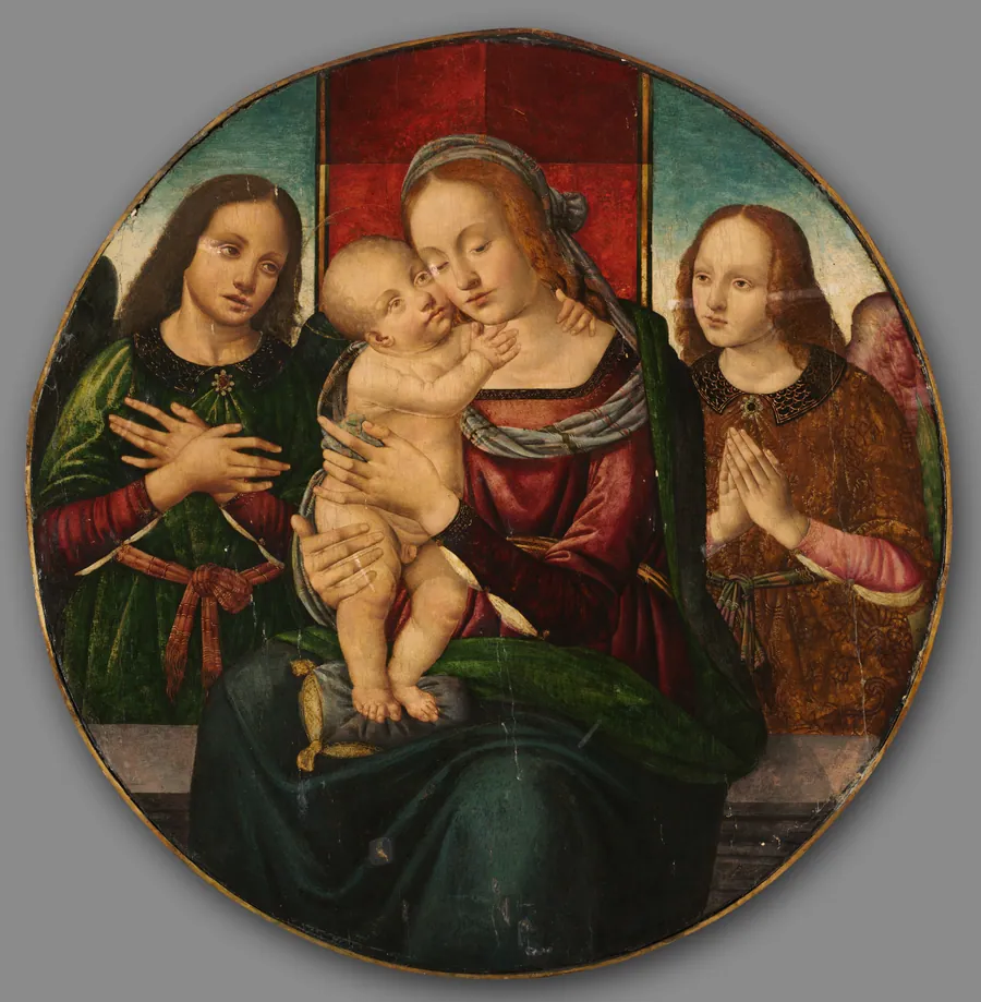 Virgin and Child with Angels by Master of the Holden Tondo
