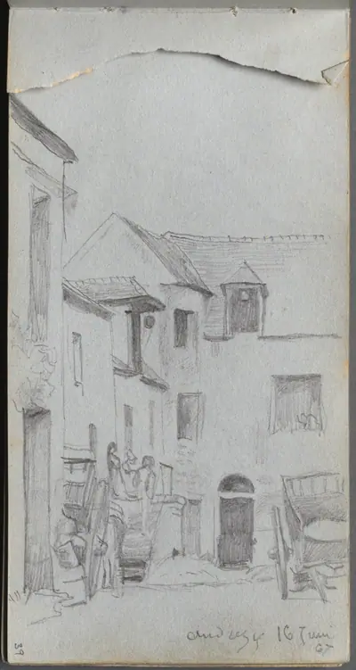 Sketchbook, page 39: Street Scene