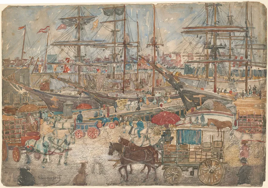 Docks, East Boston by Maurice Prendergast