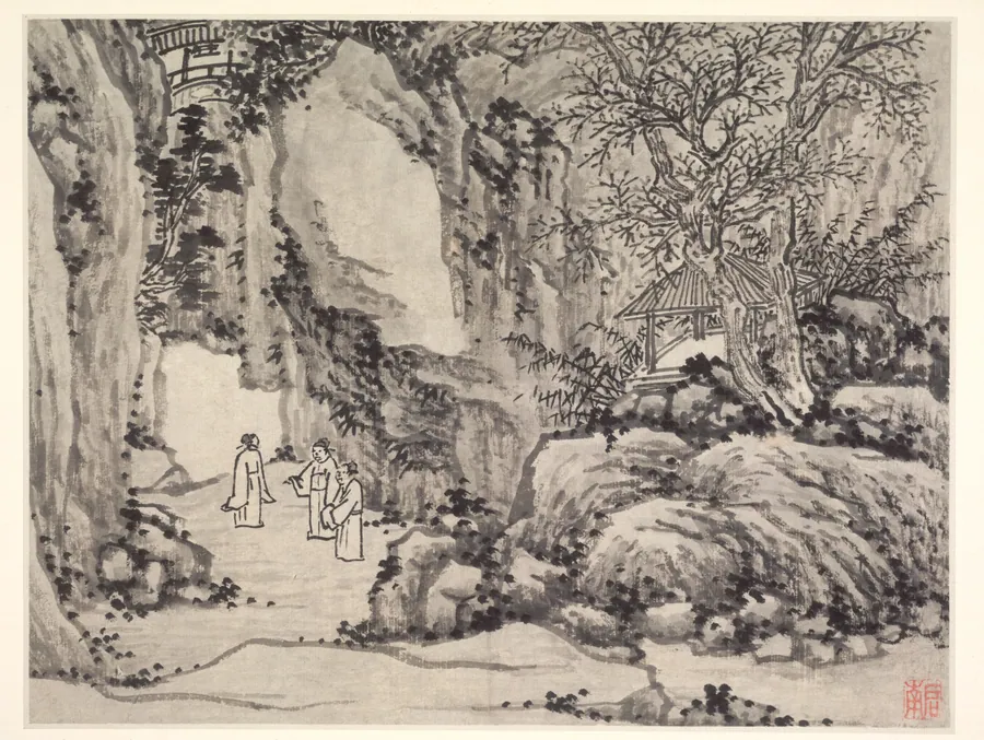 The Sword Spring, Tiger Hill, from Twelve Views of Tiger Hill, Suzhou by Shen Zhou