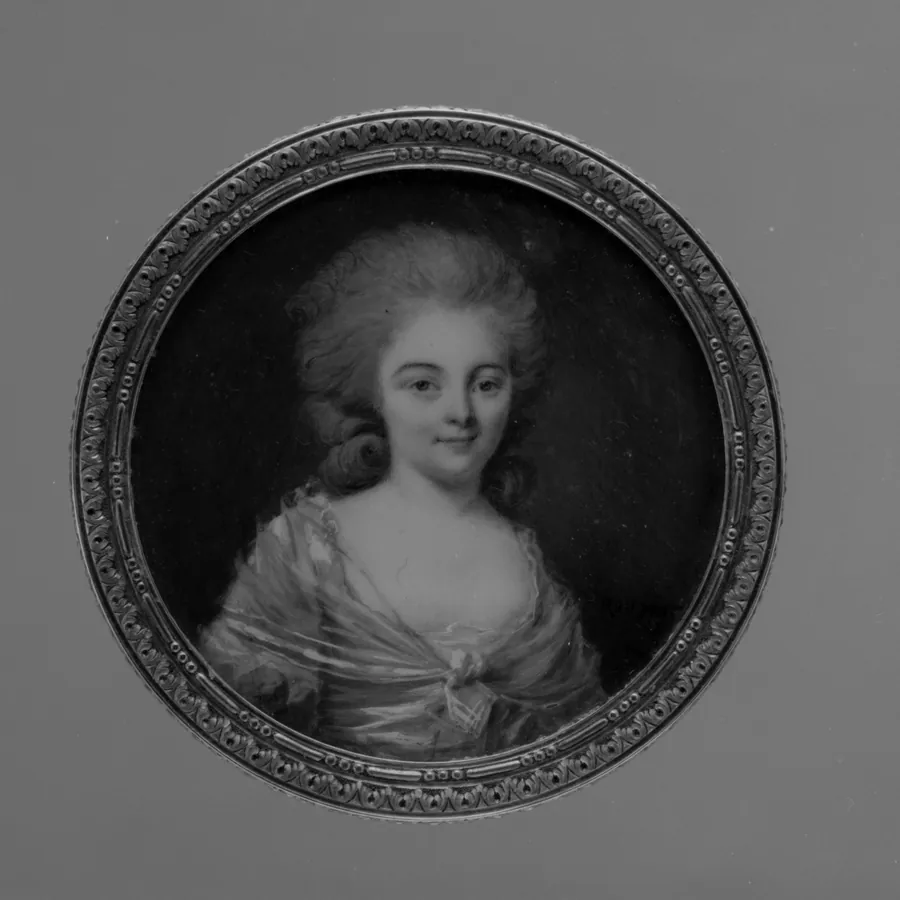 Box with portrait of a woman, said to be Madame Bailly by Pierre Rouvier