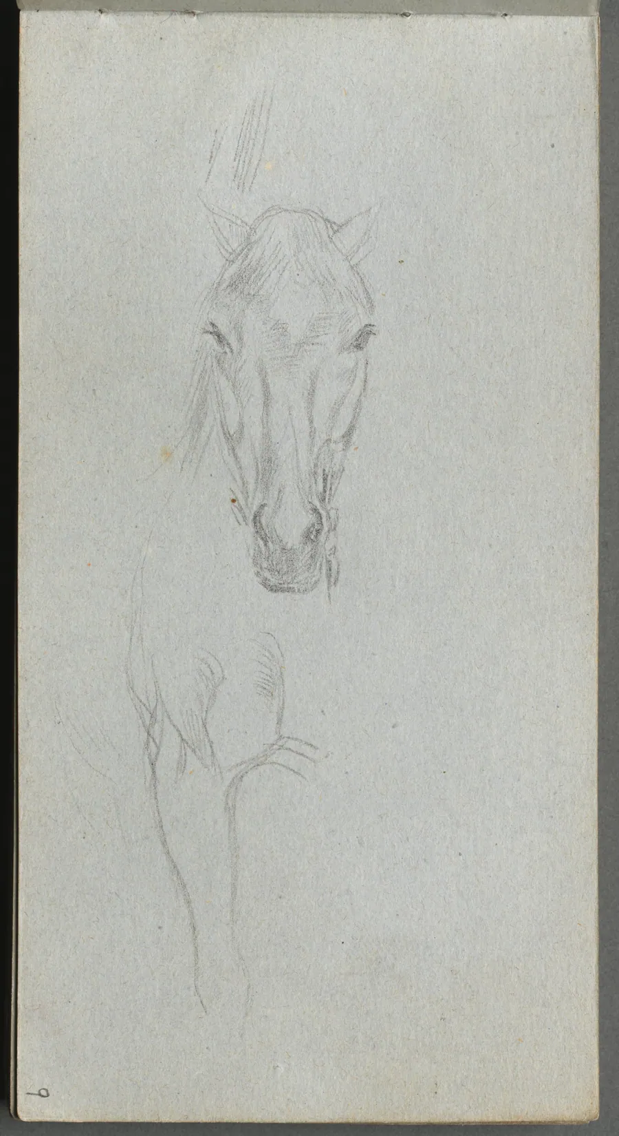 Sketchbook, page 09: Study of a Horse by Ernest Meissonier