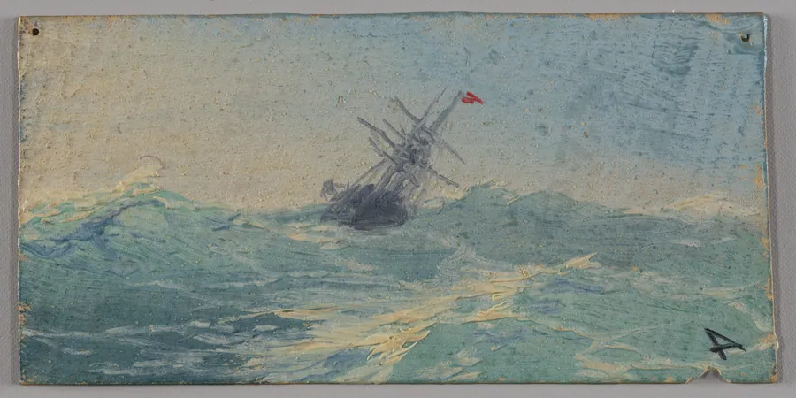 A Ship in a Stormy Sea by Ivan Konstantinovich Aivazovsky (Hovhannes Aivazian)
