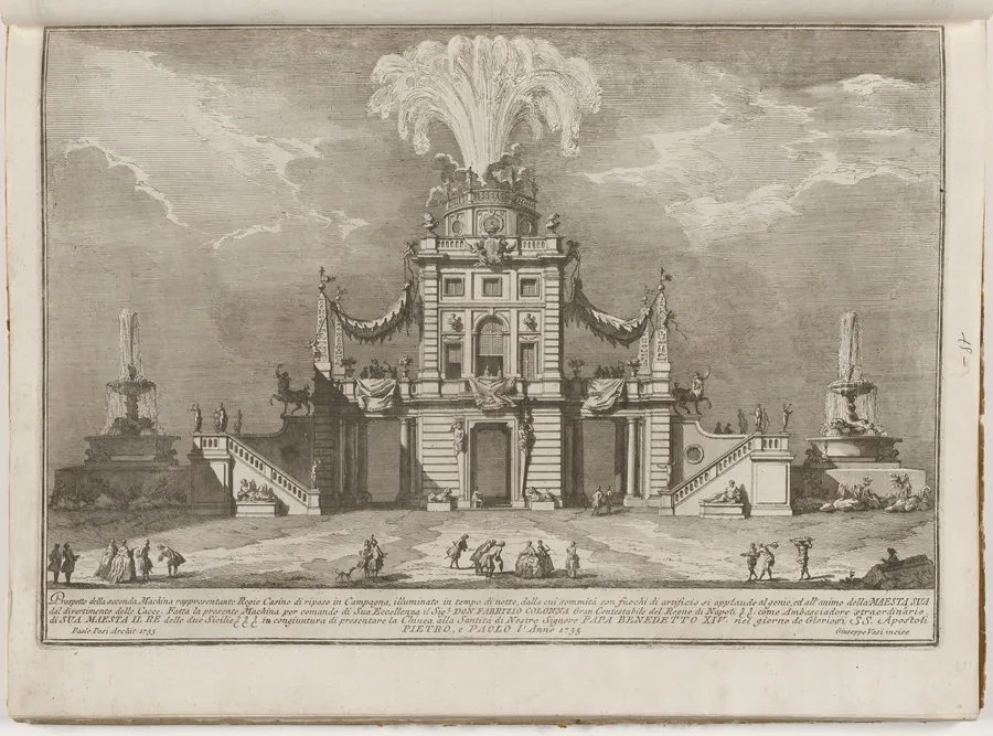 The Seconda Macchina for the Chinea of 1755: A Royal Hunting Lodge by Giuseppe Vasi