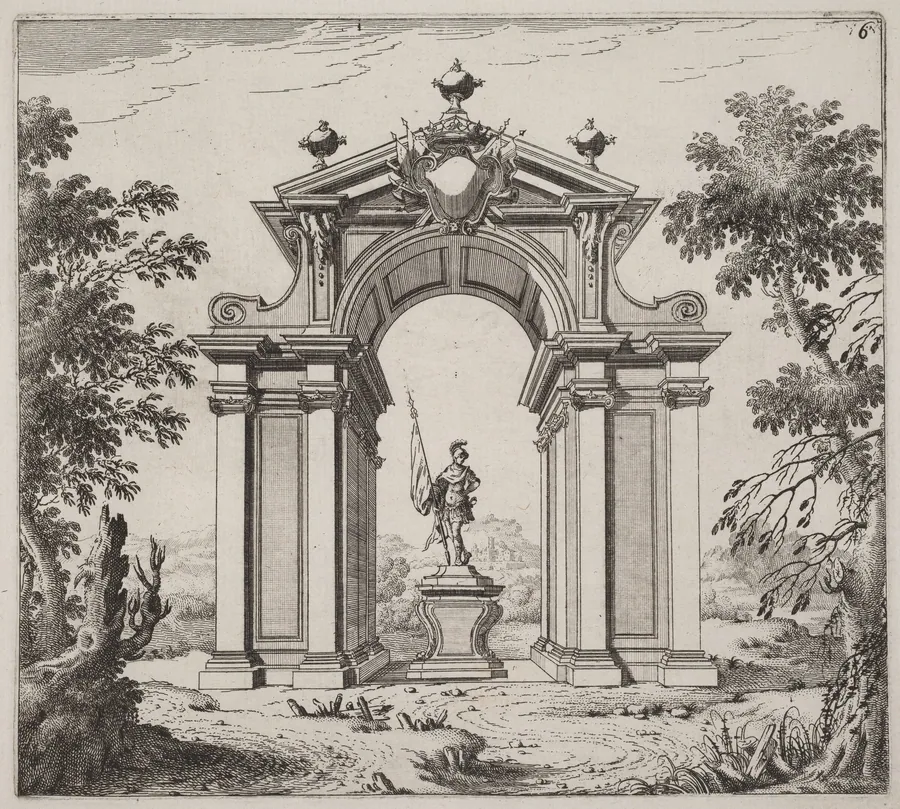 Triumphal Arch in a Landscape by Giuseppe Antonio Landi