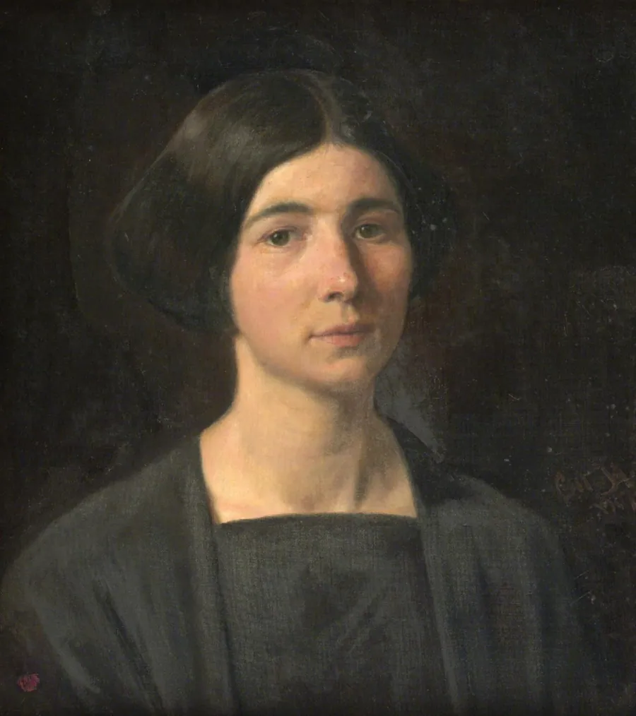 Dameportræt by Otto Haslund