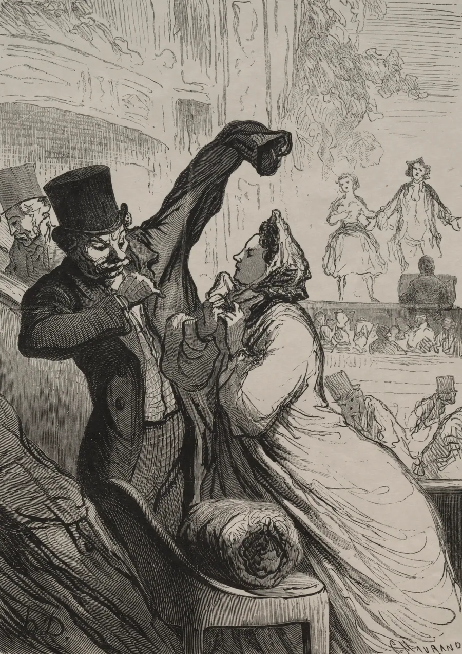 The Theatre:  The Last Scene by Honoré Daumier