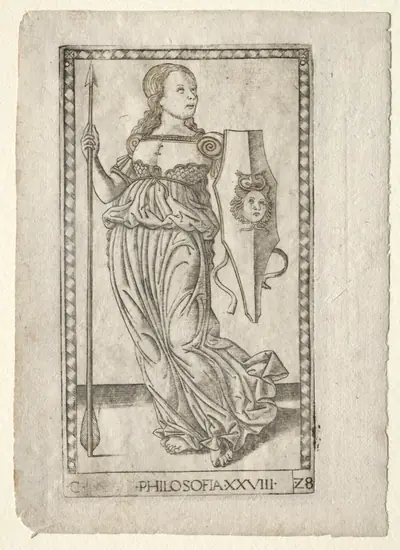 Philosophy (from the Tarocchi, series C:  Liberal Arts, #28)