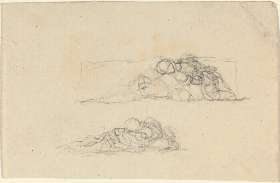 Two Groups of Huddled Figures by John Flaxman