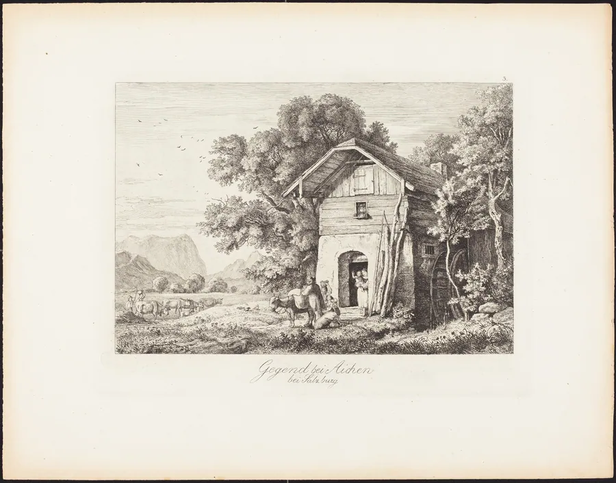 Gegend bei Aichen bei Salzburg (The Region near Aichen near Salzburg) by Ludwig Richter