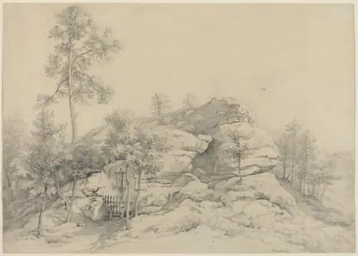 A Wayside Shrine Carved into a Rocky Tor