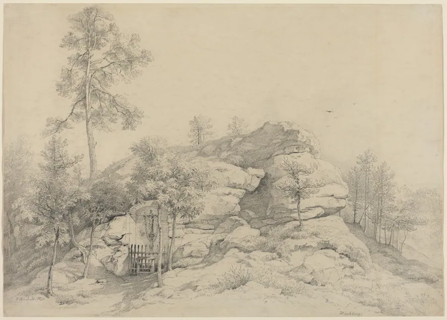 A Wayside Shrine Carved into a Rocky Tor by Friedrich Philipp Reinhold