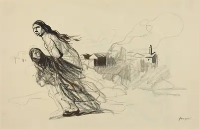 a) After Douai (recto); b) Untitled (verso)