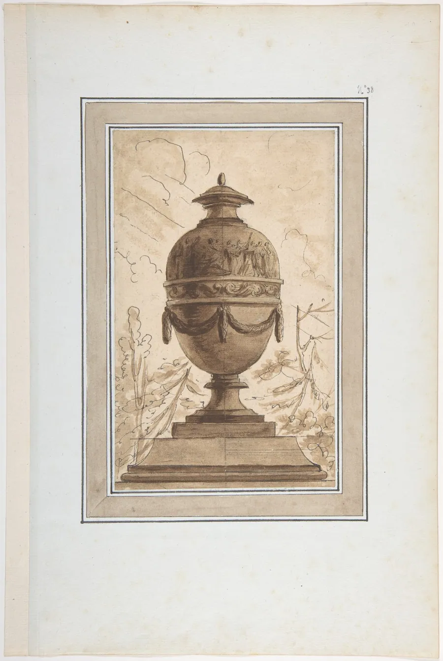 Study for a Vase in a Suite of Vase Designs by Louis Joseph Le Lorrain