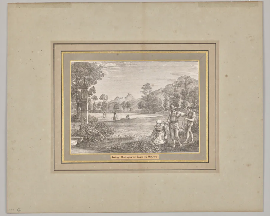 Friday. Meadow Plan in Front of Aigen Near Salzburg by Ferdinand Olivier