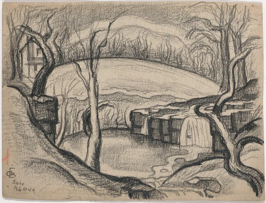 Soho (recto) by Oscar F. Bluemner