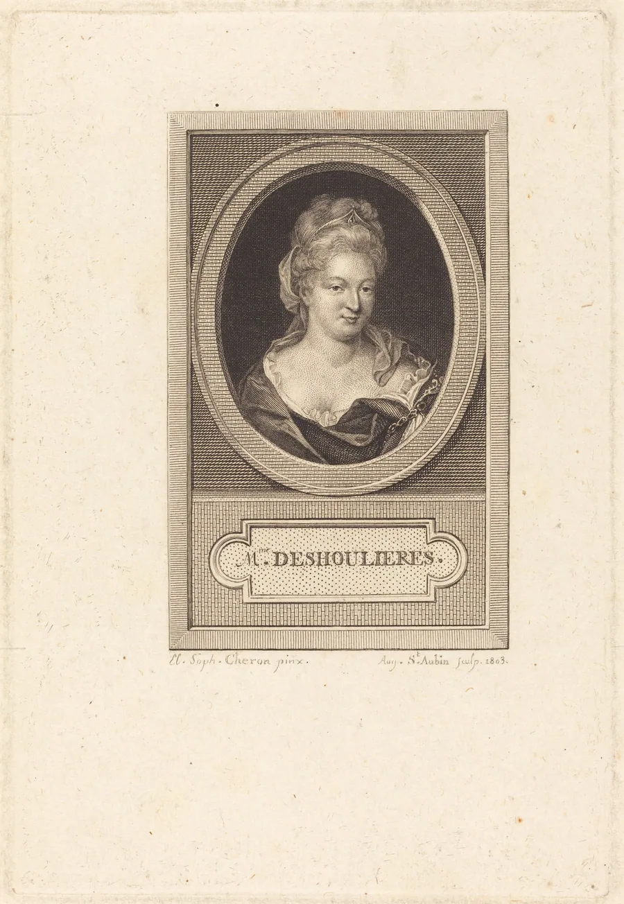 Antoinette du Ligier de La Garde Deshoulieres by Augustin de Saint-Aubin