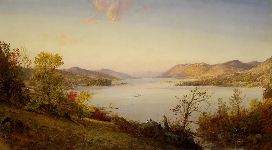 Greenwood Lake by Jasper Francis Cropsey, born Rossville, NY 1823-died Hastings-on-Hudson, NY 1900