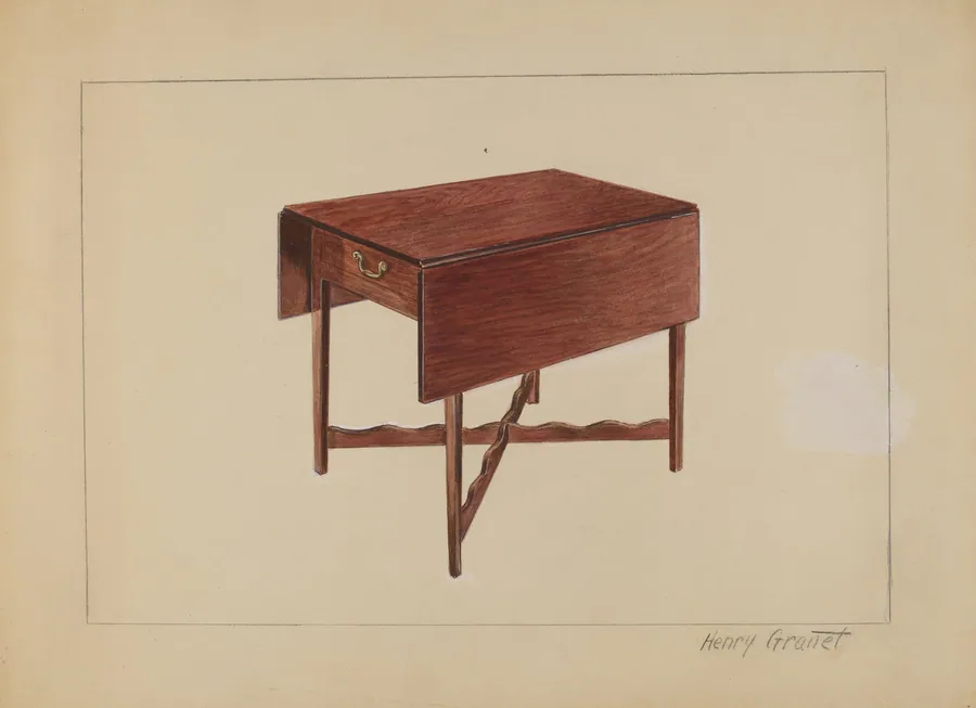 Drop-Leaf Table by Henry Granet