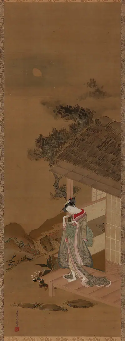 A Young Woman with a Cage of Fireflies