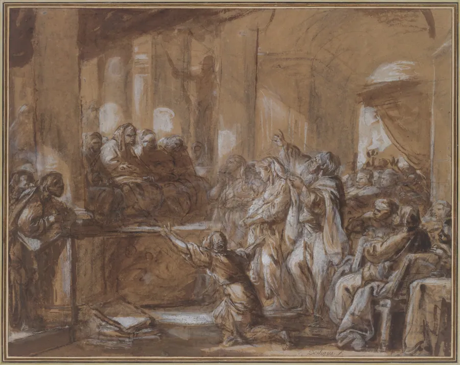 Phryne Before the Areopagus by Jean-Baptiste Deshays