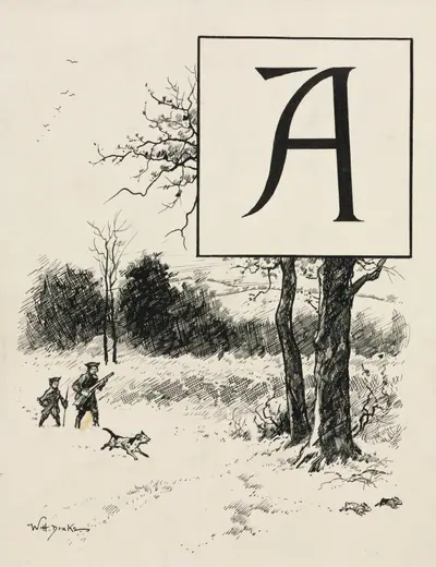 Inital A for Chapter VI from "Lorna Doone"