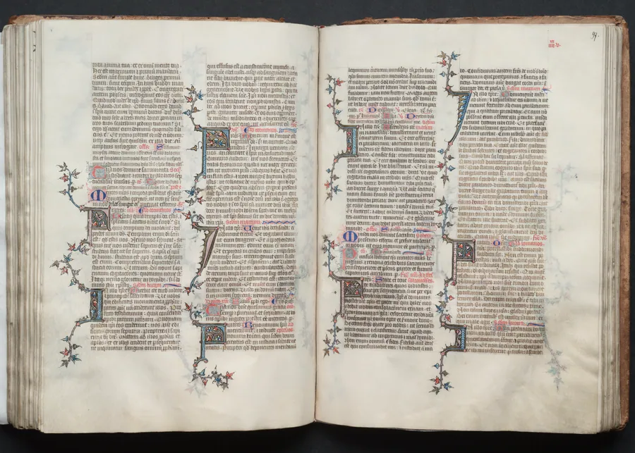 The Gotha Missal:  Fol. 96v, Text by Master of the Boqueteaux