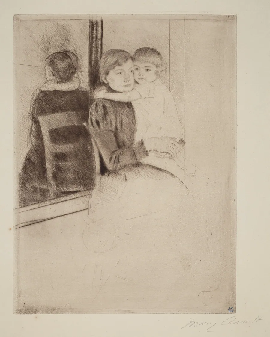 The Mirror by Mary Cassatt